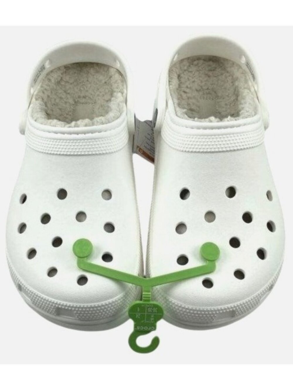Women's Crocs Classic Platform Lined Clog W8 White NWT